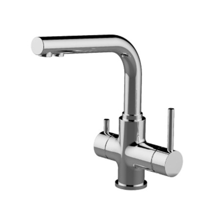 Kitchen mixer with a Lemark Comfort LM3061C drinking filter with drinking water filter