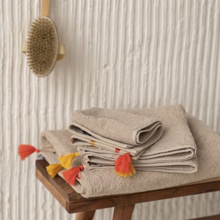 Terry towel Pasionaria "Lolas", 450 gr, size 50x90 cm, cappuccino color-1