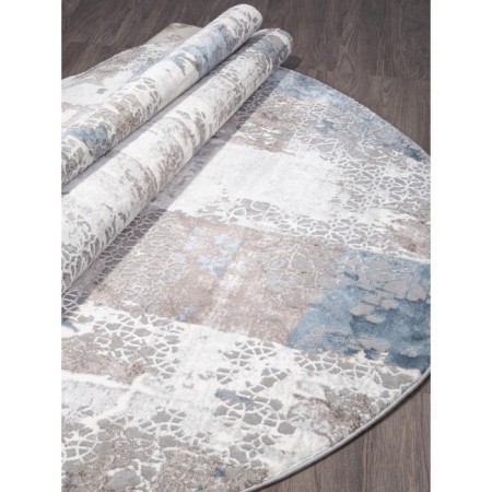 Oval Carbon Karmen Hali Armina, size 80x150 cm, color Blue/Blue-1