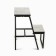 Stool-steamer on a metal frame, cement/black
