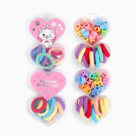 Gift set, hair gum 20 pcs, hairpin crab 20 pcs, cats aristocrats-1