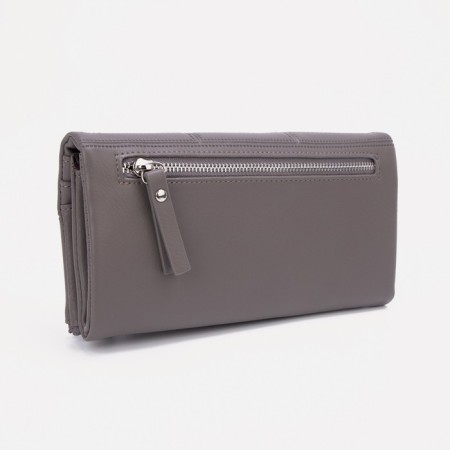 Women's wallet on magnets, gray color-1