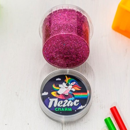 Slime "Pegasus", holography, lilac, 90 g-3