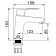 Comer for the Accoona A9669 sink, single -leaf, with nut, silumin, chrome