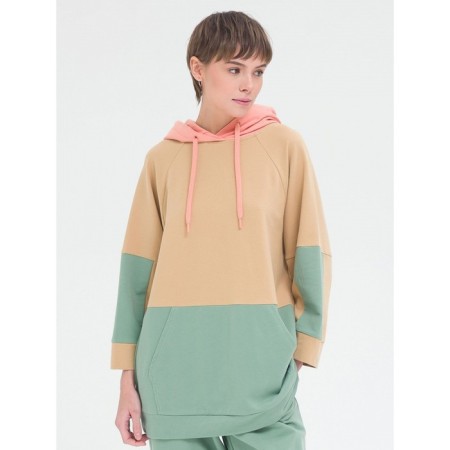 Female hoodies, size m, sandy color