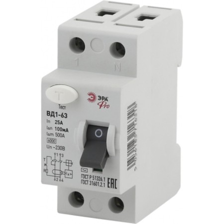 Protective shutdown device ERA PRO NO-902-56 VD1-63 2P 25A 100m