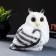 Piggy bank "Low owl" White, 16x18cm