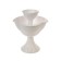 Plastic flowerbed, 2 tiers, d = 27–55 cm, h = 60 cm, white, "waterfall"
