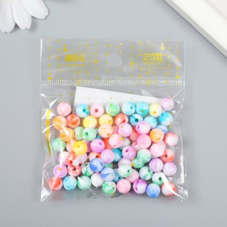 Beads for creativity plastic "Divorces" Color set 20 grams 0.8x0.8x0.8 cm-3