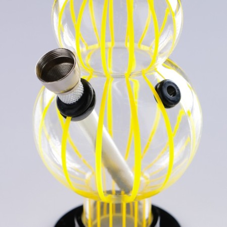 Bong, H-26 cm, "2 balls", acrylic, mix-1