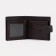 Men's purse on a button, for bills, for cards, for coins, brown color
