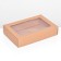 The box is folding, the lid is, with a window, craft, 30 x 20 x 6.5 cm,