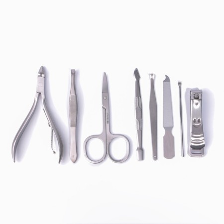 The manicure set of "reptile", 8 objects, in a case, brown color-4