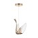 Bayerlux lamp "Swan" LED 12W gold 24x15.5x22-110 cm