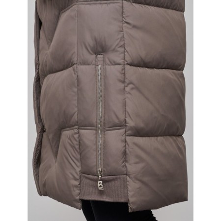 Coat insulated winter female, size 52, brown color-14