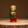 Nesting doll "handkerchief", 5 doll, 10-13 cm, manual painting
