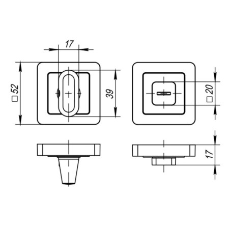 Sworplain handle Punto BK6 QR GR/CP-23, graphite/chrome color-1