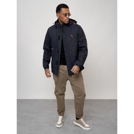 Sports male jacket, size 52, dark blue color