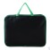 Folder with handles Textile A4, 350 x 265 x 45 mm, PMD 2-42 "Office", inner pocket, black/salad