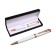 Handle Gift ball in the leatherette case is a turning tonsor white body with gold