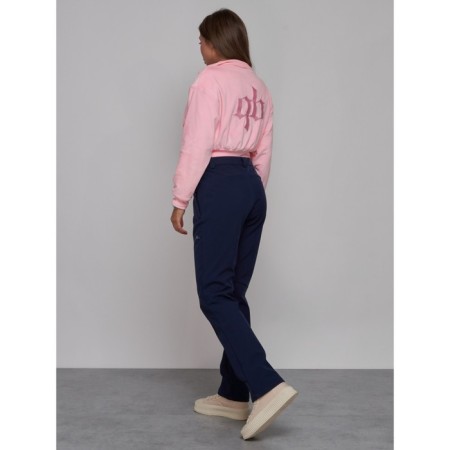 Sports female trousers, size 48, dark blue color-3