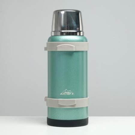 Thermos, 4.4 l, Volume "Master K", with two circles, with a strain, saves heat 60 hours, green 542773
