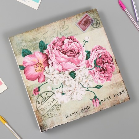Photo album magnetic 20 sheets "Flower Parcel" 33x35x4 cm