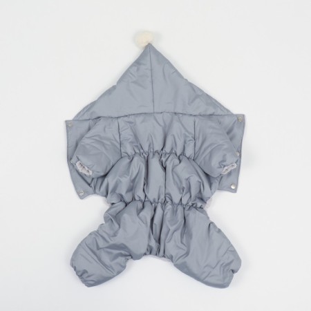 Winter overalls for animals, fleece, l (ds 28-30 cm, og 40-44 cm, ok 32 cm), gray-6