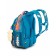 School backpack, 3 parts with lightning, blue color 29x16x34cm