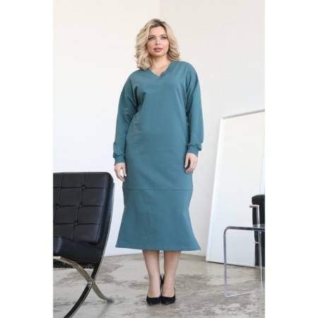 Female dress, size 52, turquoise color-10