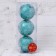 Set of balls Plastic D-8 cm, 3 pcs "Jane ice" Blue