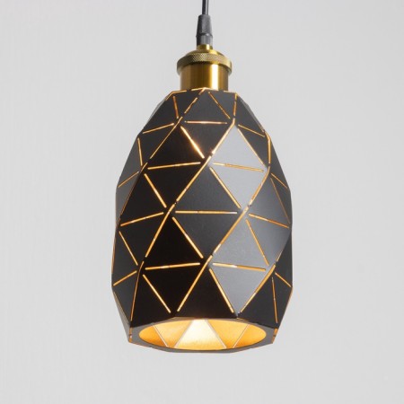 Suspension Bayerlux "perforation" E27 black 13x13x20 125cm-2