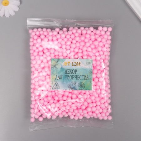 Decor for creativity Foam "Assorted balls" Pale pink set 10 grams-2