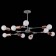 Ceiling EVOLUCE lamp. Sle106403-09. Palare. 9x60 watts, E27, 89x89x35.5 cm, gray color, pink gold