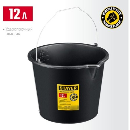 Construction bucket Stayer Strong 06083-12_z02, plastic, 12 l-2