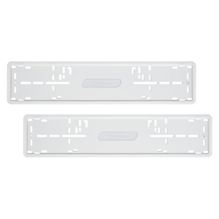 Frames for the license plate Pro, silicone with metal. Osnovaya, 2 pcs., Fended, white Adfc036-2