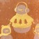 Crafts with gold embossing, "Snowman" Round pen, 15 x 21 x 8 cm, 120 g