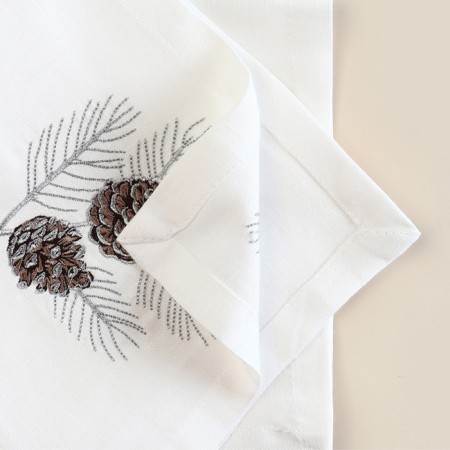 Set of napkins with embroidery SL Home "New Year" 40x40cm-2 pcs., Len 100%-9