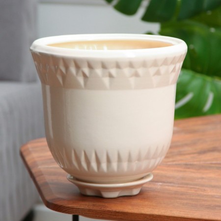 Pot Flower Crete No. 3, white 3.7 l, mix-5