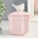 Coramics box "White sparrow. Figure" Pink 10.9x8.2x8.2 cm