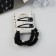 Hair Set "Gloria Chic" (2 gum 5 cm, 2 invisibility 5 cm) black