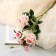 Artificial flowers "roses with spikes" 8x40 cm, peach