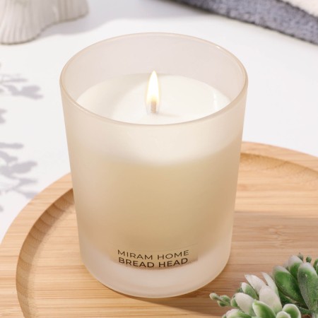 Aromatic candle in the glass "Bread Head", bread, pepper, rosemary, 200 g-1