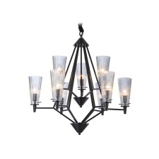 Suspended chandelier Ambrella TR3238/6+3 BK, E14, 9x40W D730x720 mm, black