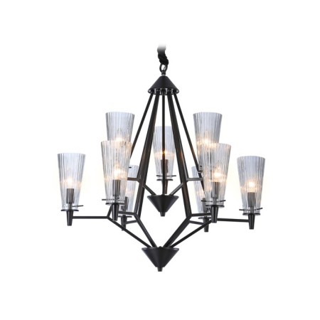 Suspended chandelier Ambrella TR3238/6+3 BK, E14, 9x40W D730x720 mm, black