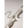Set 2 objects: earrings, Kilence “Listopad” thin rhombus, red-white color in silver, 45 cm