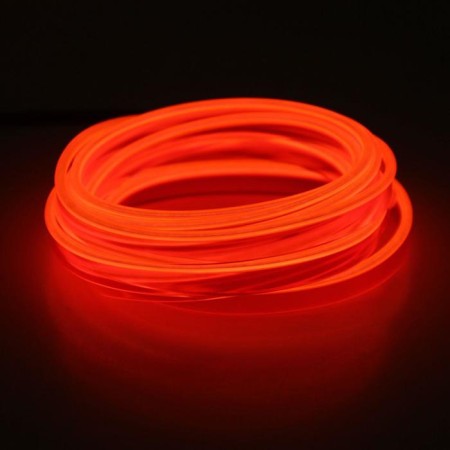 Cartage neon thread for lighting salon, feeder 12 V, 5 m, red power adapter