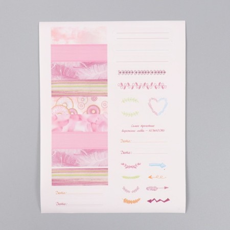 Photo album 25 sheets (stickers+rings) "Sweets. Tenderness" embossing gold 19x27x3 cm-3