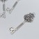 Decor metal "Openwork key" 7.5x3 cm