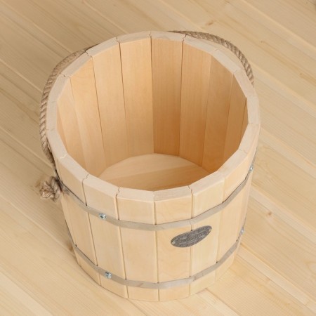 Bucket of linden, 10l, stainless hoop, handle-Vervka, "Dobroparov"-3